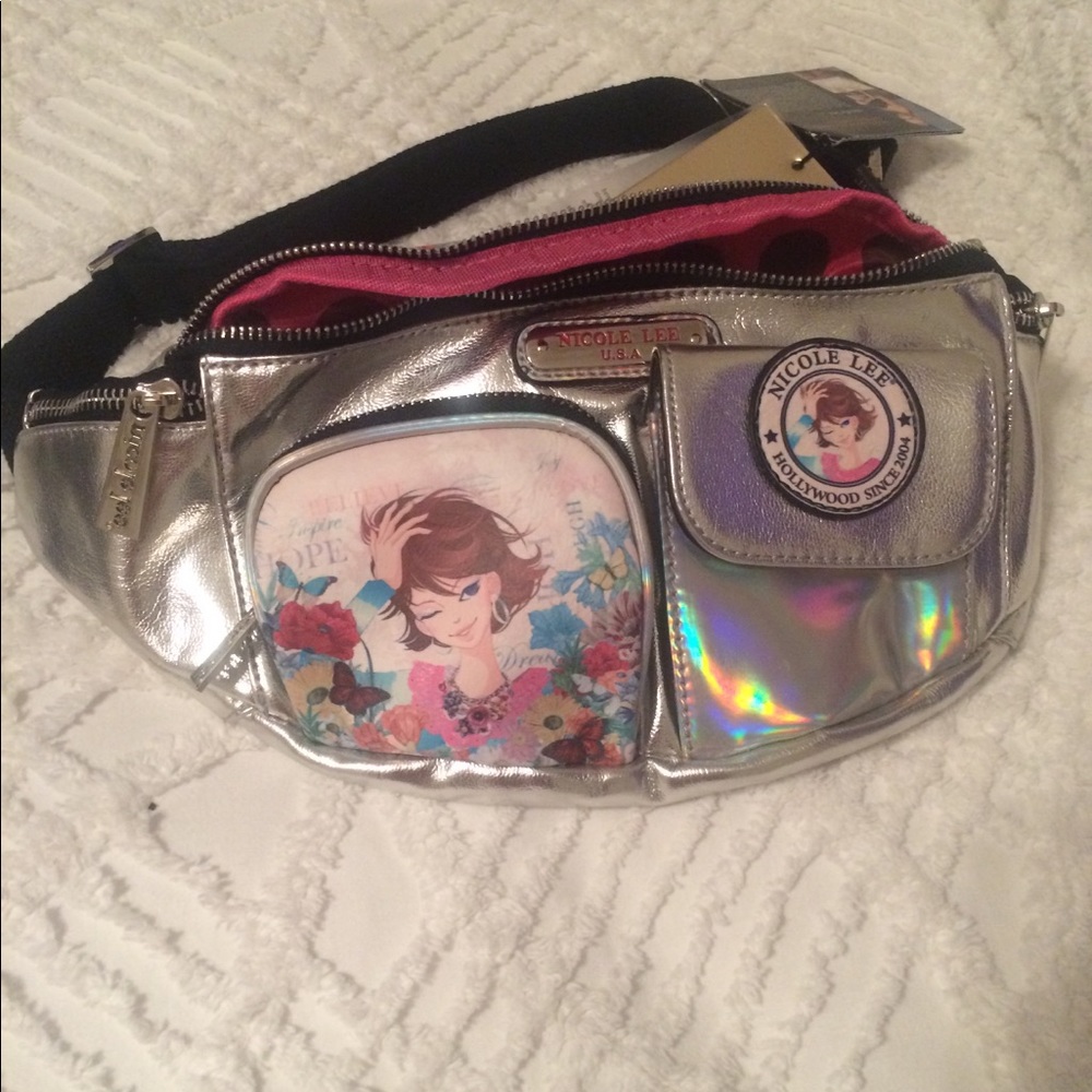 Nicole Lee Xochil silver fanny pack